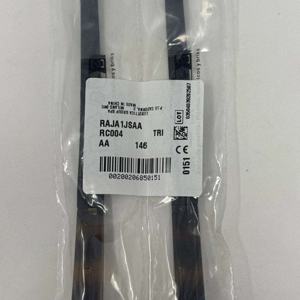 Genuine Luxottica Eyeglass Temple Arms Replacement Pair 146mm TRI New Sealed